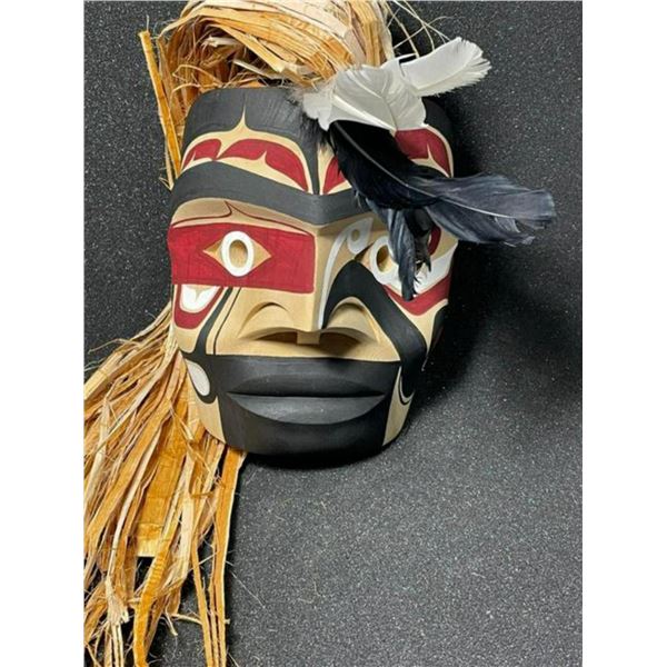 West Coast Native Hand Carved Warrior Mask