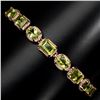 Image 1 : Natural 7x5 mm Top Rich Green Peridot Bracelet