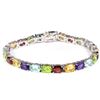 Image 1 : Natural TOPAZ GARNET AMETHYST CITRINE  PERIDOT Bracelet