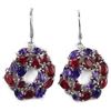 Image 1 : Natural BLOOD RED RUBY & PURPLE AMETHYST Earrings