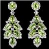 Image 1 : NATURAL AAA GREEN PERIDOT Earrings