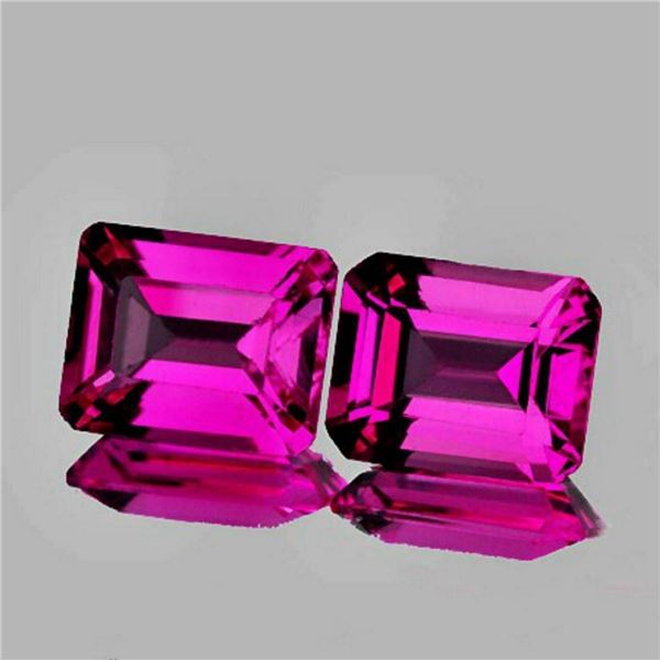 Natural AAA Hot Pink Topaz Pair{Flawless-VVS1}