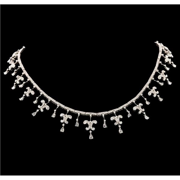 7.45 ctw Diamond Necklace - 18KT White Gold