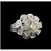 Image 1 : 3.65 ctw Diamond Ring - 18KT White Gold