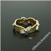 Image 2 : Antique 14kt Yellow and White Gold 0.28 ctw European Diamond Wave Eternity Band