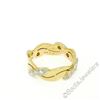 Image 6 : Antique 14kt Yellow and White Gold 0.28 ctw European Diamond Wave Eternity Band