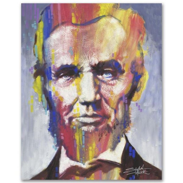 "Abe" Limited Edition Giclee on Canvas by Stephen Fishwick, Numbered and Signed.