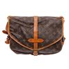 Image 1 : Louis Vuitton Monogram Canvas Leather Saumur 28 Bag