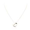 Image 1 : 0.06 ctw Diamond Heart Shaped Pendant with Chain - 14KT Rose Gold