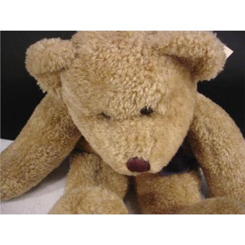 Boyds Light Brown Teddy Bear with Blue Bow