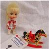 Image 2 : Little Plastic Doll with Rocking Horse