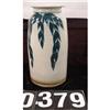 Image 1 : Stoneware Vase With Blue Leaves