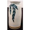 Image 2 : Stoneware Vase With Blue Leaves