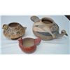 Image 1 : 3 smaller bird pottery pieces