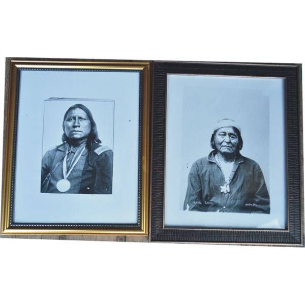 6 framed Smithsonian reproduction Indian photos