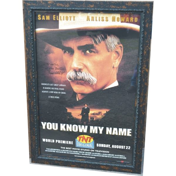 signed Sam Elliot TV poster, You Know My Name