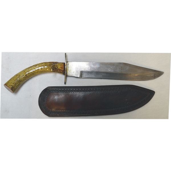 stag handle 15” clip blade knife