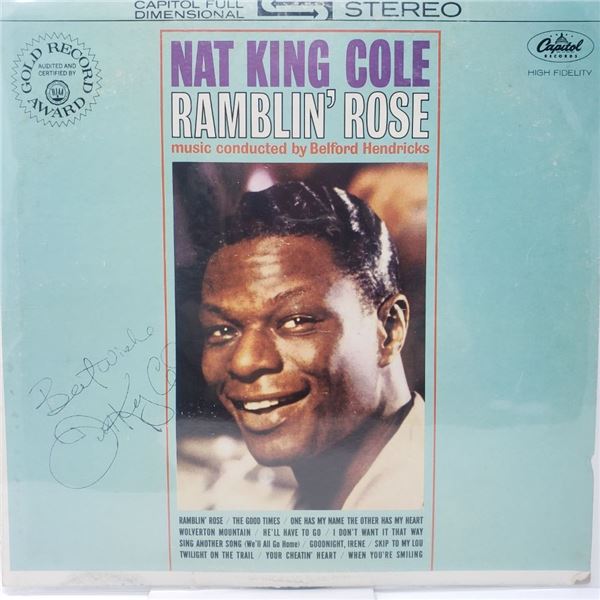 Signed Nat King Cole Signed Ramblin' Rose Album Cover