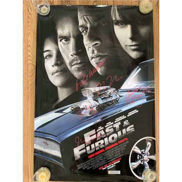 Signed Fast & Furious Movie Poster