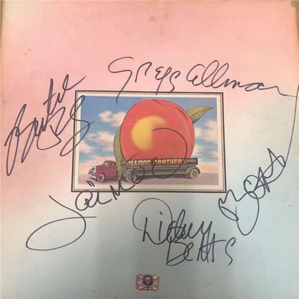 Signed Allman Brothers Eat A Peach Album Cover