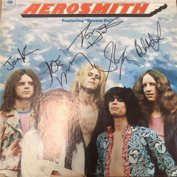 Signed Aerosmith Debut Album Cover