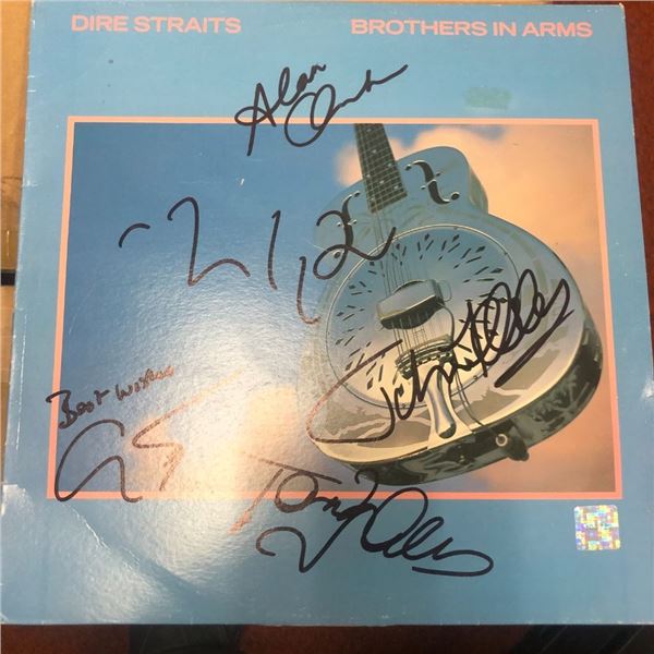 Signed Dire Straits Brothers In Arms Album Cover
