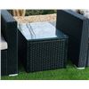 Image 2 : BRAND NEW RATTAN AND GLASS TOP PATIO COFFEE TABLE RETAIL $159   28" X 20" X 17"