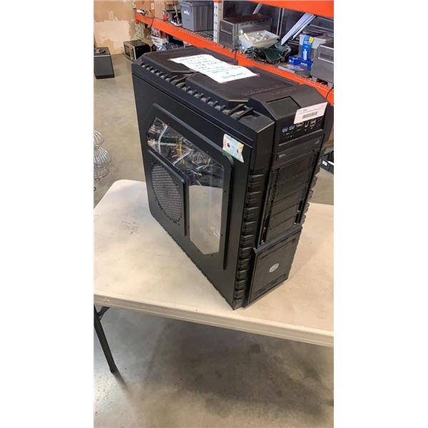 Large cooler master gaming PC intel core I5, 16GB ram, 2TB HDD, GPU wifi card with monitor, keyboard
