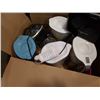 Image 2 : Box of store return water jugs/filters and toaster
