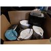 Image 3 : Box of store return water jugs/filters and toaster