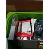 Image 2 : TRAY OF ELECTRONICS, HEADPHONES, WIRELESS MOUSE, LIGHTNING ADAPTERS, ETC