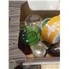 Image 3 : PYREX POT, GLASS VASES, A&W MUG