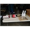 Image 1 : BETTY CROCKER TOASTER - DENTED, GLASS GAME BOARD, SPICES, VASES, METAL HANGING SHELF AND SMALL PLANT