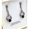 Image 2 : STERLING SILVER MARCASITE AND BLACK ONYX EARRINGS RETAIL $200