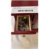 Image 6 : WOODEN JEWELLERY BOX AND BOX OF VARIOUS JEWELLERY