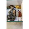 Image 9 : WOODEN JEWELLERY BOX AND BOX OF VARIOUS JEWELLERY
