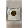 Image 4 : 1942 CANADIAN SILVER 50 CENT .800 SILVER AND 1942 TOMBAC 5 CENT 1942 NICKEL 5 CENT