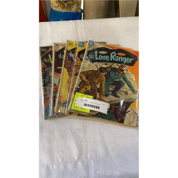 5  10 CENT DELL COMICS "THE LONE RANGER" 1952-1954 COMICS