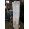 Image 1 : WHITE SPINNING SHELF WITH WIRE GRID SHELVES - 6 FOOT TALL