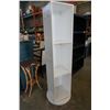 Image 2 : WHITE SPINNING SHELF WITH WIRE GRID SHELVES - 6 FOOT TALL