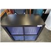 Image 3 : SMALL BLACK CUBICAL SHELF WITH 4 DRAWERS - 31 INCHES WIDE X 31 1/2 INCHES TALL