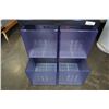 Image 7 : SMALL BLACK CUBICAL SHELF WITH 4 DRAWERS - 31 INCHES WIDE X 31 1/2 INCHES TALL