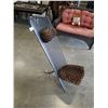 Image 2 : HEAVY METAL DESIGNER CHAIR WITH LEOPARD PRINT CUSHION AND HEADREST