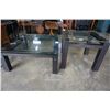 Image 2 : MODERN GLASSTOP COFFEE AND ENDTABLE - COFFEE TABLE 32 X 32 INCHES, ENDTABLE 2 FOOT X 2 FOOT