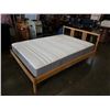 Image 1 : DOUBLE SIZE PINE BED FRAME WITH IKEA MATTRESS