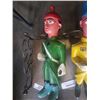 Image 2 : 3 WOOD DOLLS AND MINIATURE BENCH