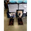 Image 1 : 2 VELVET PAINTINGS - ONE HAS RIP AND 2 CANVAS PRINTS - LION AND LEOPARD