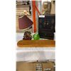 Image 1 : 2 LAMPS, LARGE CRIB BOARD, AND WOODEN CASE