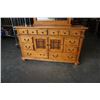Image 2 : PROGRESSIVE FURNITURE 8 DRAWER DRESSER WITH MIRROR, METAL BANDING, RUSTIC