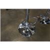 Image 8 : 2 WHITE LEATHER GAS LIFT BAR STOOLS